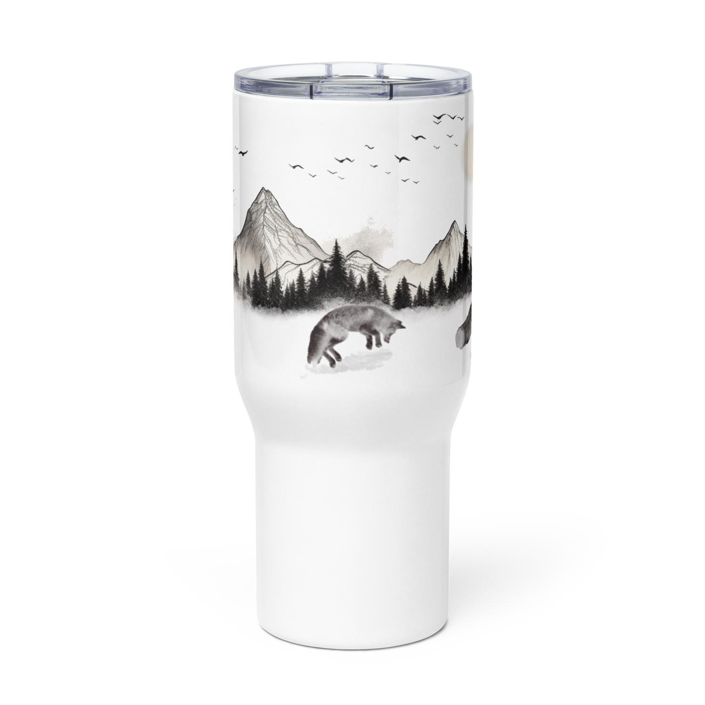 Wildwonder Travel mug with a handle - Hunting Fox