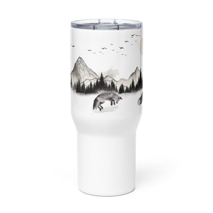 Wildwonder Travel mug with a handle - Hunting Fox