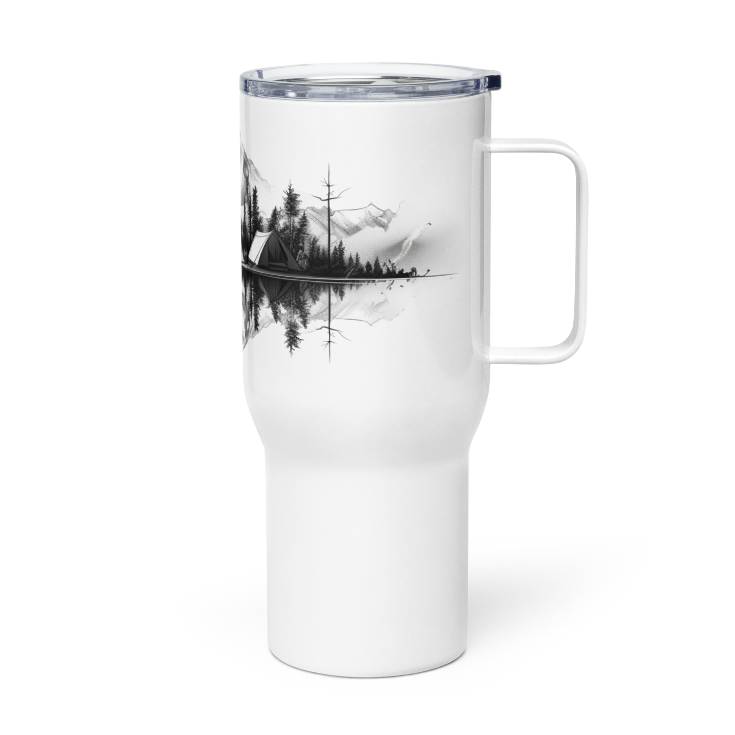 Wildwonder Travel mug with a handle - Peaceful camping