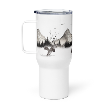 Wildwonder Travel mug with a handle - Hunting Fox